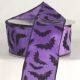Wired Lots of Bats 2.5 inch by 20 yards Purple Ribbon