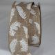 Wired Bianco Piuma Ribbon 2.5 inch by 20 yards Natural