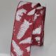 Wired Bianco Piuma Ribbon 2.5 inch by 20 yards Burgundy