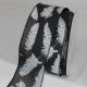 Wired Bianco Piuma Ribbon 2.5 inch by 20 yards Black