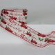 Wired Joy Believe Hope Peace Ribbon 2.5 inch 20 yards White Red
