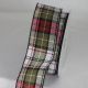 Wired Plaid Ribbon 2.5 inch by 20 yards Green White Red