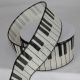 Wired Piano Ribbon 2.5 inch by 20 yards Black White