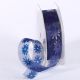Sheer Organza Spring Flowers 1 Inch 50 Yards  Navy