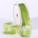 Sheer Organza Spring Flowers 1 Inch 50 Yards  Green