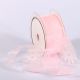 Sheer Organza Spring Flowers 1.5 Inch 50 Yards  Pink