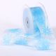 Sheer Organza Spring Flowers 1.5 Inch 50 Yards Light Blue