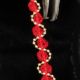 Ribbon And Pearls 1/2 Inch 55 Yards Red/gold