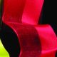 French Wired Satin Side Organdy 1 1/2 Inch 27 Yards Red