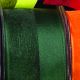 French Wired Satin Side Organdy 1 1/2 Inch 27 Yards Hunter