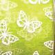 Small Butterflies Organza 1 Inch 55 Yards Apple Green