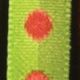 Woven Narrow Taffeta Double Dot 3/8 In 55 Yard Greens/orange