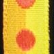Woven Narrow Taffeta Double Dot 3/8 In 55 Yard Yellow/orange