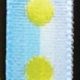 Woven Narrow Taffeta Double Dot 3/8 In 55 Yard Blues/yellow