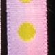 Woven Narrow Taffeta Double Dot 3/8 In 55 Yard Pink/Lavender/yellow