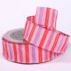 Wire Edge Summer Fun Stripe 1.5 Inch 27 Yards Red/pink