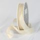 Wired Crinkled Satin Silk 1 Inch  27 Yards  Ivory