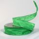 Wired Crinkled Satin Silk 1 Inch  27 Yards  Emerald