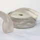 Wired Crinkled Satin Silk 1 Inch  27 Yards  Silver