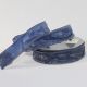 Wired Crinkled Satin Silk 1 Inch  27 Yards  Navy