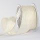 Wired Crinkled Satin Silk 2 Inch  27 Yards  Ivory