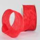 Wired Crinkled Satin Silk 2 Inch  27 Yards  Red