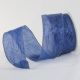 Wired Crinkled Satin Silk 2 Inch 27 Yards Navy