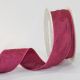 Wired Crinkled Satin Silk 2 inch 27 yards Fuchsia
