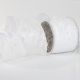 Wired Crinkled Satin Silk 3 Inch  27 Yards  White