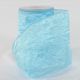 Wired Crinkled Satin Silk 6 Inch  27 Yards  Light Blue