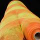 Check Deko Mesh 21 inch 10 yards Orange/Green
