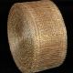 Wired Sinamay Abaca Fiber Ribbon 2 Inch  16 Yards Natural/gold