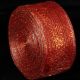 Wired Sinamay Abaca Fiber Ribbon 2 Inch  16 Yards Red / Gold