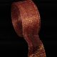 Wired Sinamay Abaca Fiber Ribbon 2 Inch  16 Yards Wine / Gold