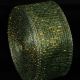 Wired Sinamay Abaca Fiber Ribbon 2 Inch  16 Yards Forest/gold