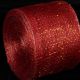 Wired Sinamay Abaca Fiber Ribbon 3 Inch  16 Yards Red / Gold