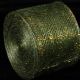 Wired Sinamay Abaca Fiber Ribbon 3 Inch  16 Yards Forest/gold