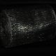 Wired Sinamay Abaca Fiber Ribbon 5 Inch  16 Yards Black/silver