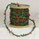 Wired Holly Leaves & Fruit Garland