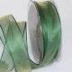 Wire Edge Crystal Organdy 1 Inch 27 Yards   Emerald
