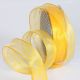 Wire Edge Crystal Organdy 1 Inch 27 Yards   Yellow