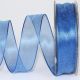 Wire Edge Crystal Organdy 1 Inch 27 Yards  Royal Blue