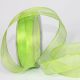 Wire Edge Crystal Organdy 1 Inch 27 Yards   Lime