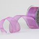 Wire Edge Crystal Organdy 1.5 Inch 27 Yards   Purple