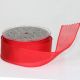 Wire Edge Crystal Organdy 1.5 Inch 27 Yards   Red
