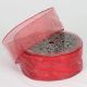 Wire Edge Crystal Organdy 1.5 Inch 27 Yards   Scarlet