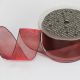 Wire Edge Crystal Organdy 1.5 Inch 27 Yards   Wine