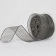 Wire Edge Crystal Organdy 1.5 In 27 Yards  Silver Night