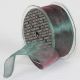 Wire Edge Crystal Organdy 1.5 Inch 27 Yards   Hunter