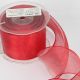 Wire Edge Crystal Organdy 2 3/8 Inch 27 Yards   Scarlet